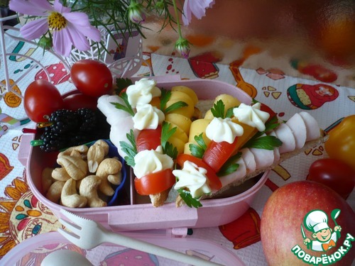 Бутерброды на тостах "Краски осени"