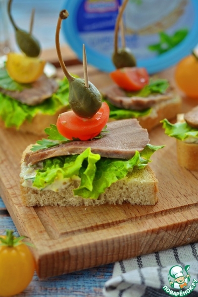 Бутерброды со свиным языком