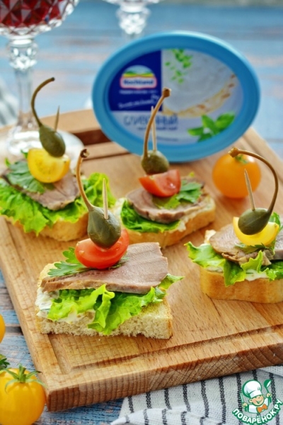 Бутерброды со свиным языком