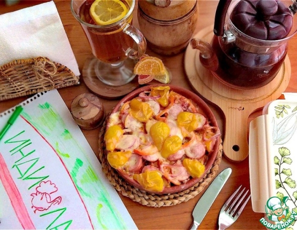 Быстрый завтрак из СВЧ "Почти пицца"