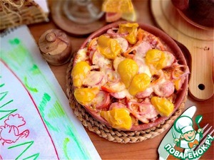 Быстрый завтрак из СВЧ "Почти пицца"