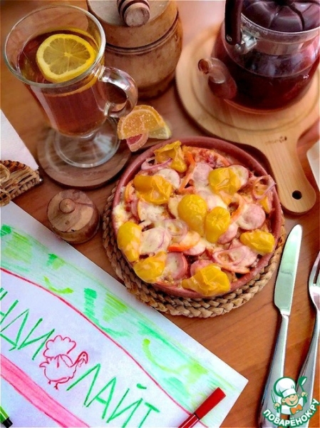 Быстрый завтрак из СВЧ "Почти пицца"