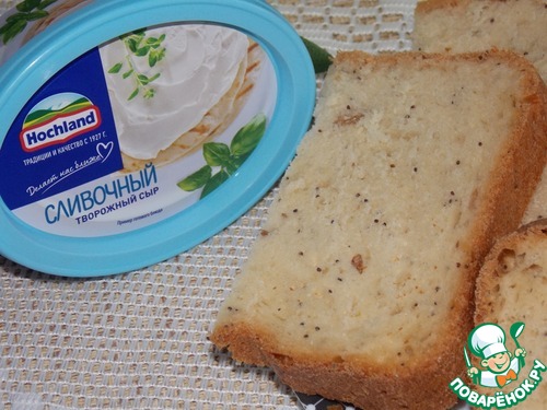Хлеб сладкий с творожным сыром