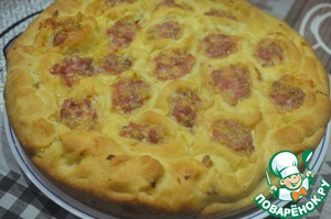 Пирог с фрикадельками