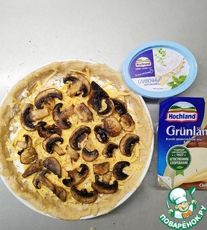 Галета с грибами и сыром