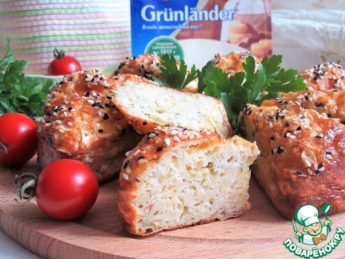 Порционные пироги из лаваша с сыром