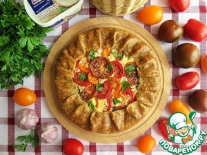 Галета с плавленым сыром и томатами