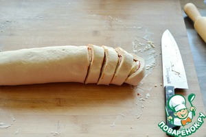 Разборный пирог с ветчиной и сыром