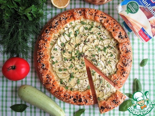 Деревенский пирог с кабачками и рикоттой Деревенский пирог с кабачками и рикоттой