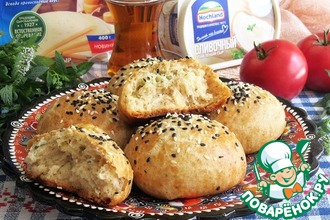 Цветы кабачков, фаршированные фаршем и сыром Цветы кабачков, фаршированные фаршем и сыром