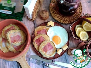 Овсяные оладьи с припёком из индейки Овсяные оладьи с припёком из индейки