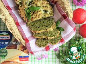 Деревенская коса с сыром и шпинатом Деревенская коса с сыром и шпинатом