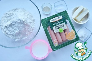 Отрывной пирог с сосисками