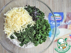 Деревенская коса с сыром и шпинатом
