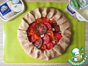 Галета с плавленым сыром и томатами