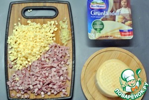 Домашний хлеб с ветчиной и сыром