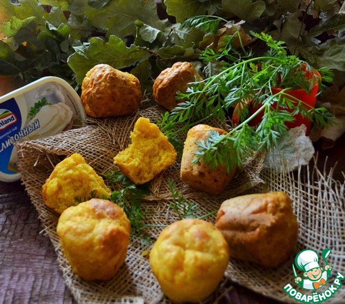 Сырно-морковные кексы