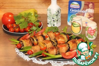 Галета с грибами и сыром