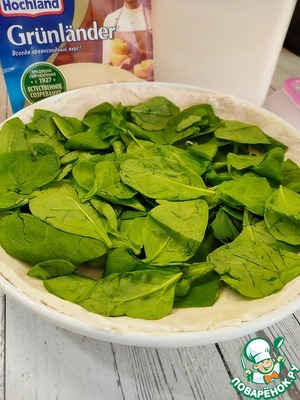 Киш со шпинатом и сыром Киш со шпинатом и сыром