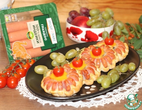 Мини-пиццы "Цветочки"