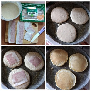 Овсяные оладьи с припёком из индейки Овсяные оладьи с припёком из индейки