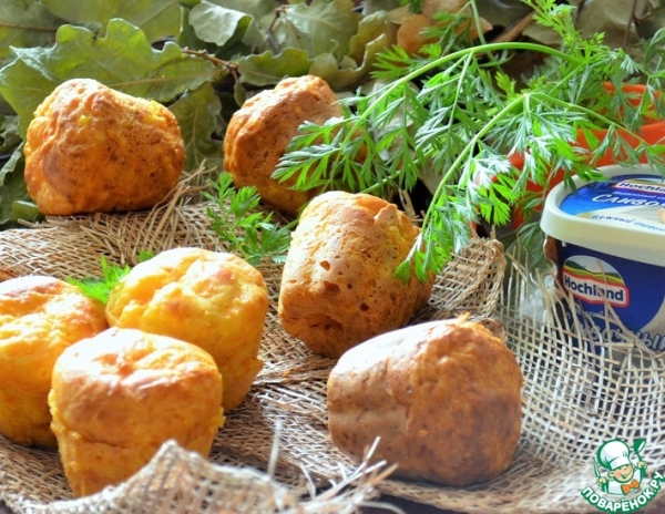 Сырно-морковные кексы