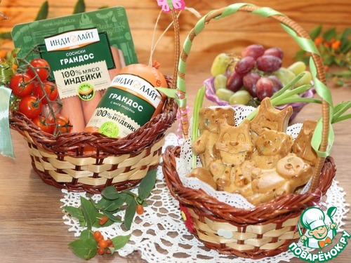 Кексы «Сырный и колбасный перекус»