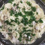 Спагетти с курицей в молочно-сырном соусе Спагетти с курицей в молочно-сырном соусе