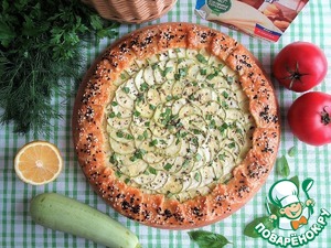 Деревенский пирог с кабачками и рикоттой Деревенский пирог с кабачками и рикоттой
