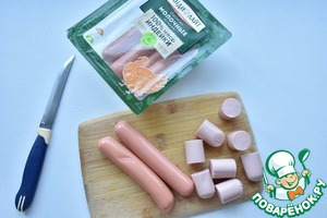 Отрывной пирог с сосисками