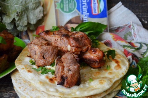 Лепёшки с сыром и зеленью