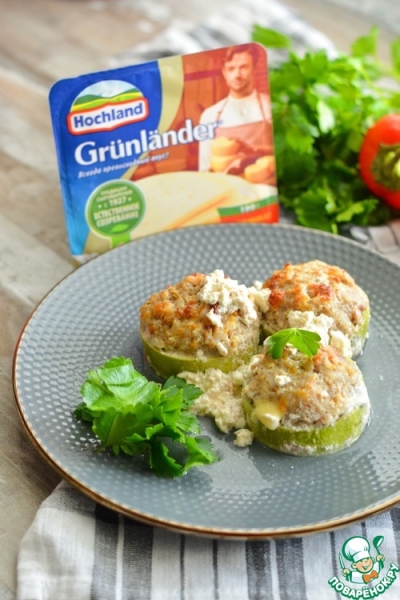 Фаршированные кабачки, запеченные в молоке