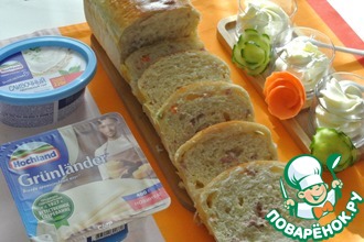 Фруктовая тарелка с сырно-арахисовым дипом