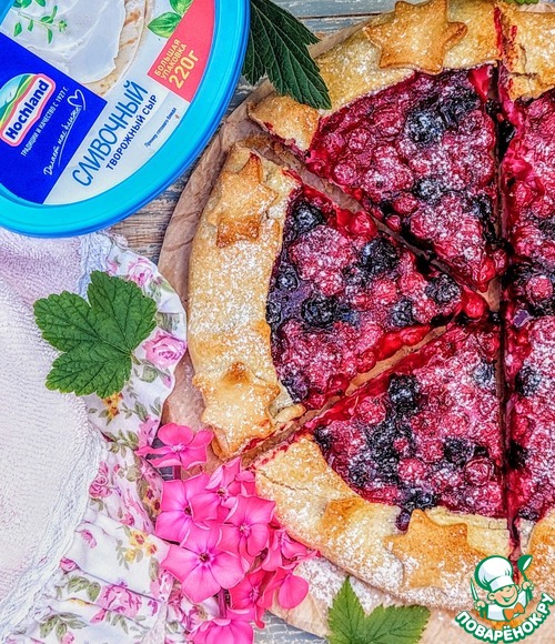 Галета с творожным сыром и смородиной Галета с творожным сыром и смородиной