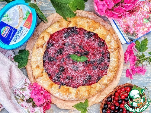 Галета с творожным сыром и смородиной Галета с творожным сыром и смородиной