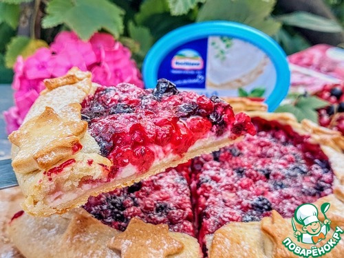 Галета с творожным сыром и смородиной Галета с творожным сыром и смородиной