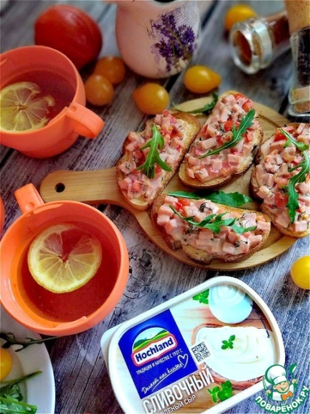 Горячие бутерброды с ветчиной и сыром