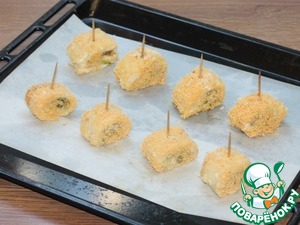 Хлебные рулетики с овощами и сыром