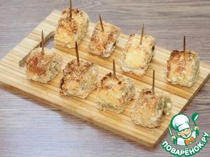 Хлебные рулетики с овощами и сыром