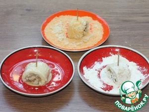 Хлебные рулетики с овощами и сыром