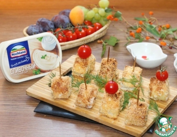 Хлебные рулетики с овощами и сыром