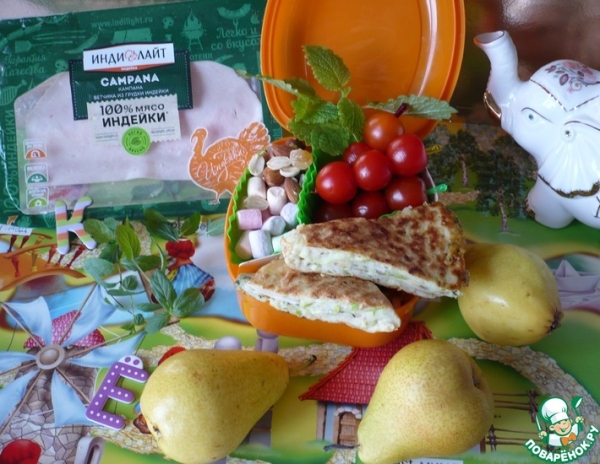 Кабачковая лепешка для школьного перекуса