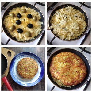 Картофельная запеканка на сковороде