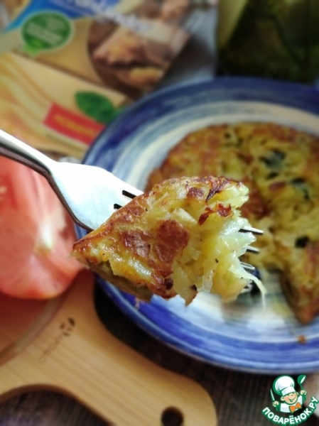 Картофельная запеканка на сковороде