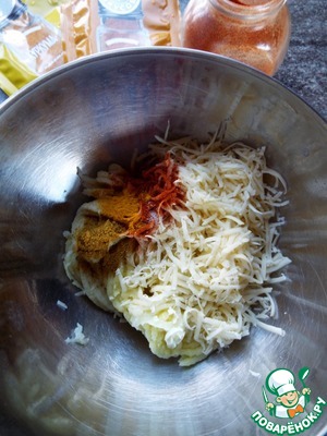 Картофельно-сырный кебаб в беконе Картофельно-сырный кебаб в беконе