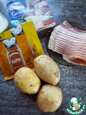 Картофельно-сырный кебаб в беконе Картофельно-сырный кебаб в беконе