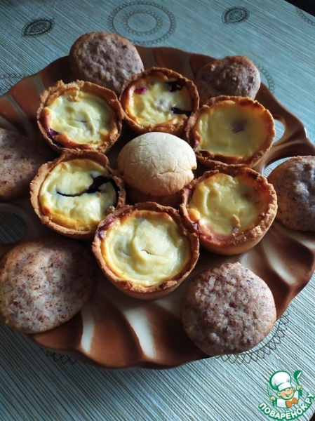 Корзиночки с творожным сыром и ягодами Корзиночки с творожным сыром и ягодами