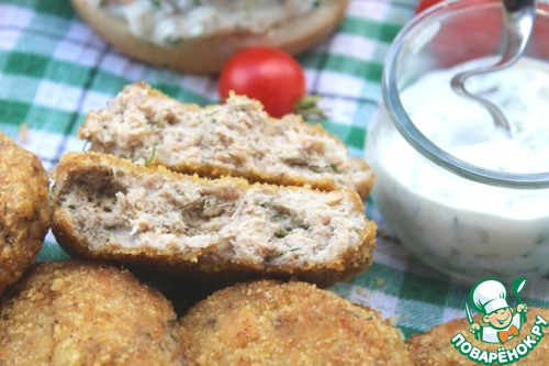 Котлеты из консервированной рыбы с сыром