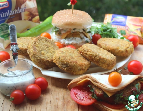 Котлеты из консервированной рыбы с сыром
