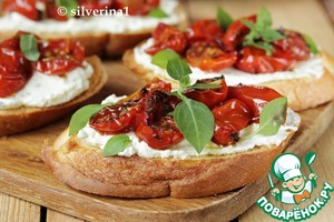 Кростини с запеченными томатами Кростини с запеченными томатами